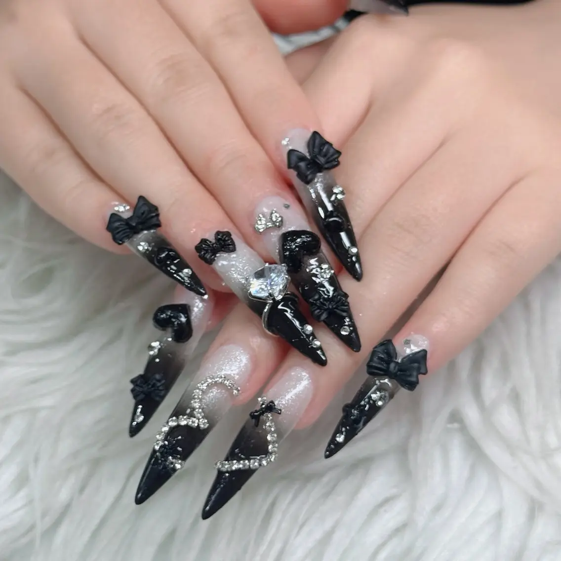 ネイル フットネイル フレンチネイル グラデーション 韓国ネイル ロングネイル ハンドネイル Hani Nail Salonのネイルデザイン