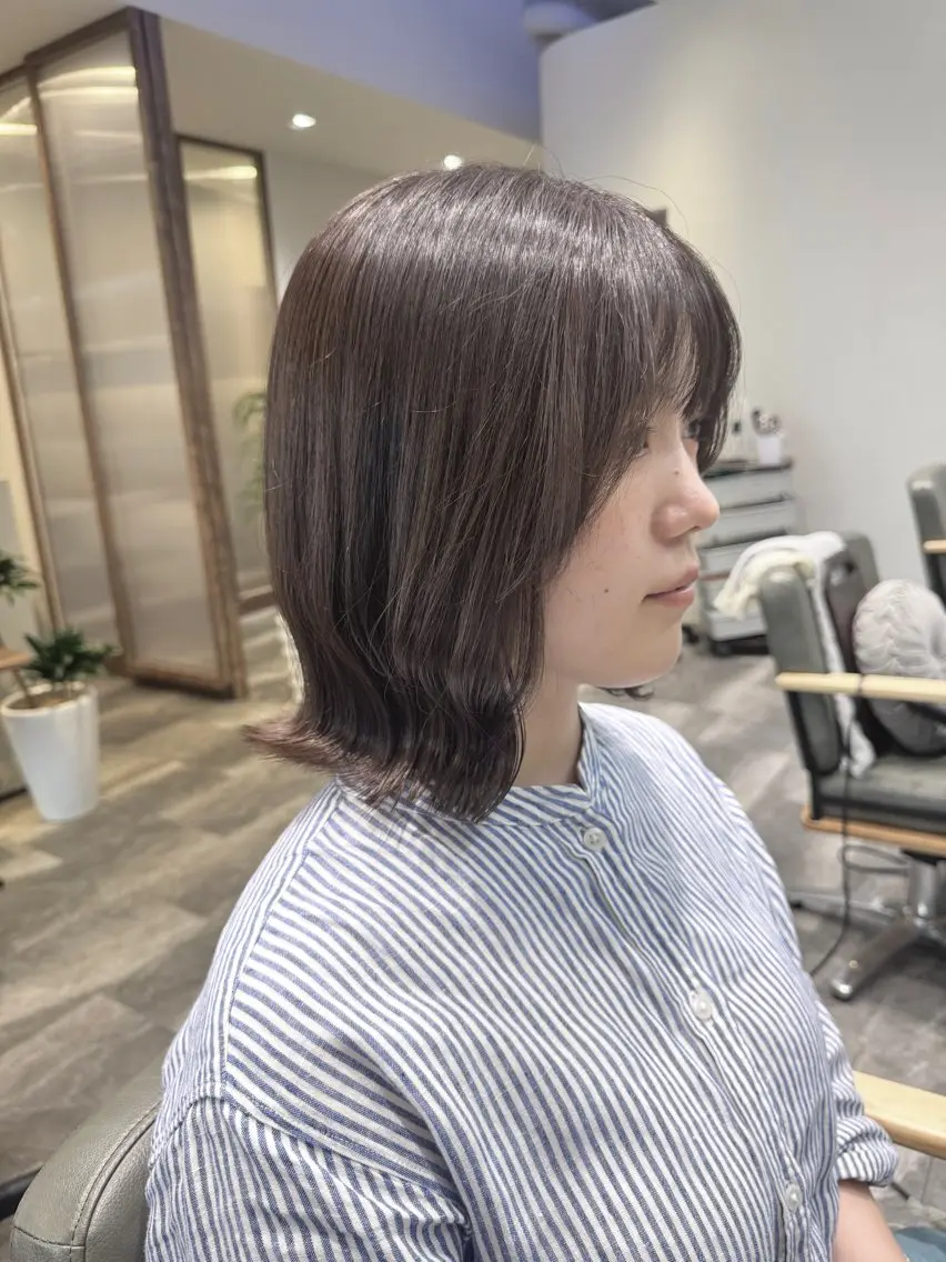 ミディアム カラー カット ヘアカラー トリートメント ヘッドスパ 吉田 空 （POANA.）のヘアスタイル