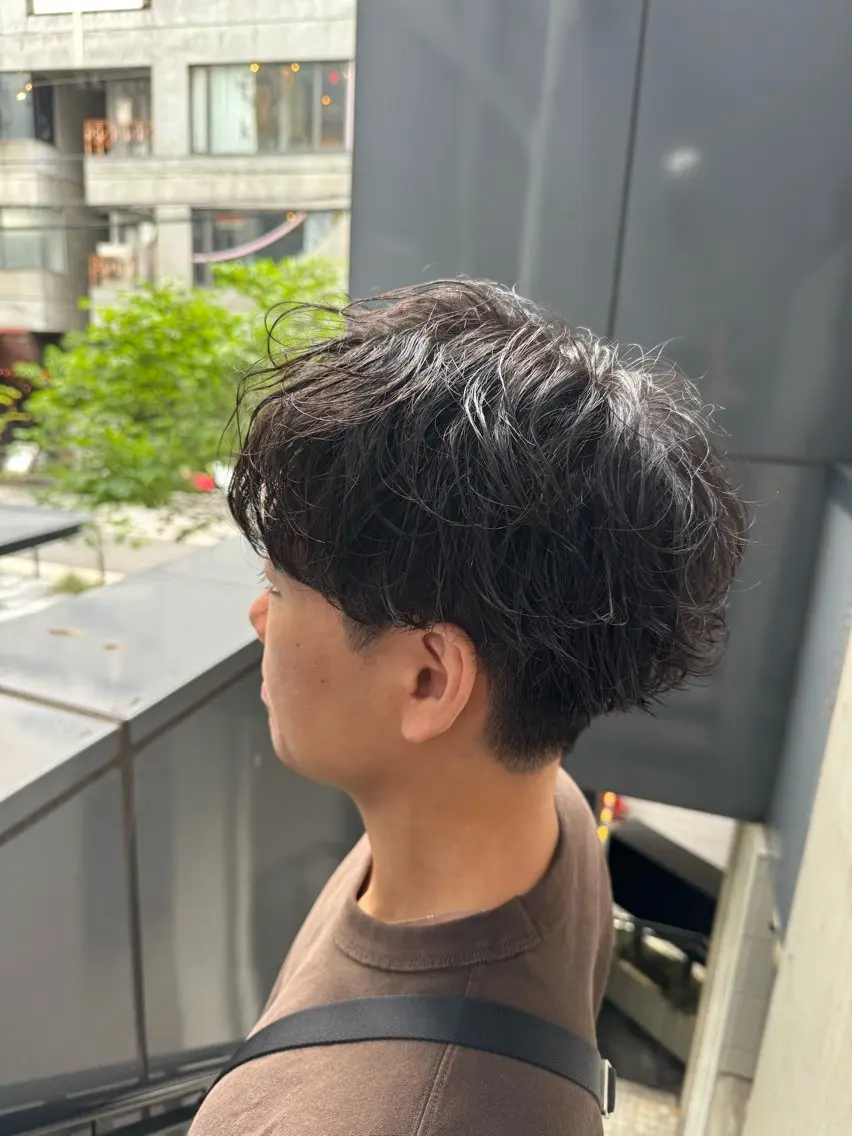 メンズ カット パーマ 河野 悠のヘアスタイル