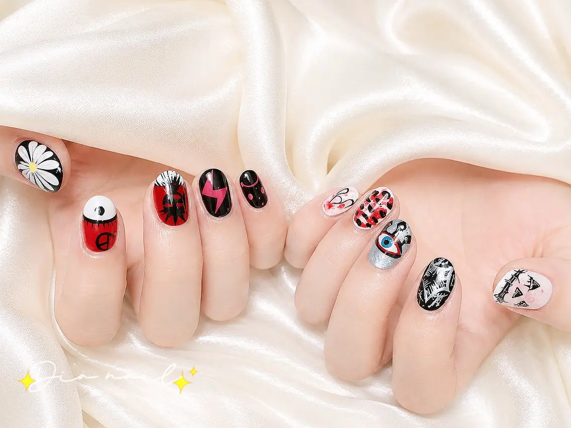ネイル 韓国ネイル マグネットネイル ニュアンスネイル 夏ネイル ワンホンネイル ハンドネイル Di'a nail ネイルサロンのネイルデザイン