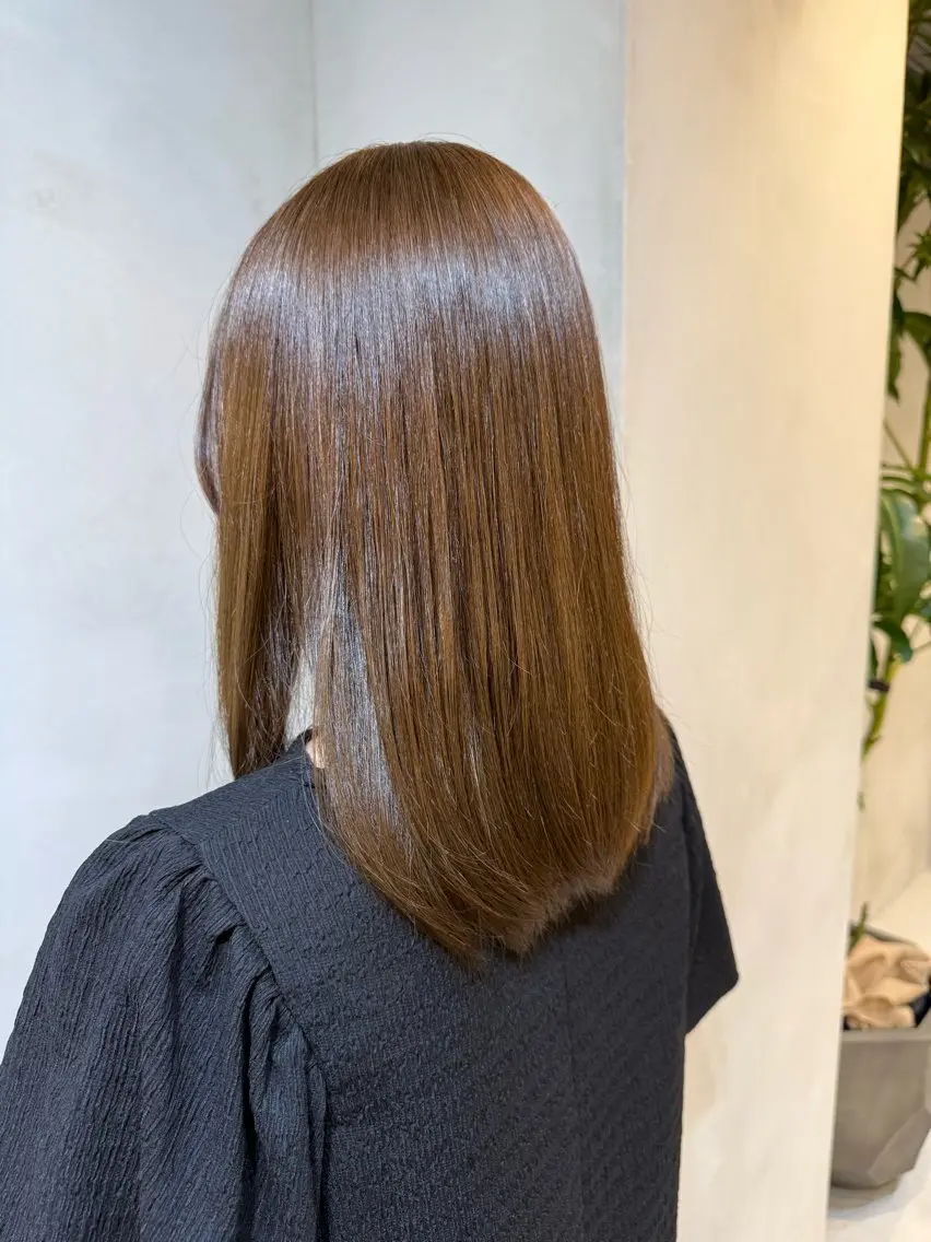 透明感カラー✨️+髪質改善エクラリティ3STEPトリートメント💓+ヘアセット!の写真