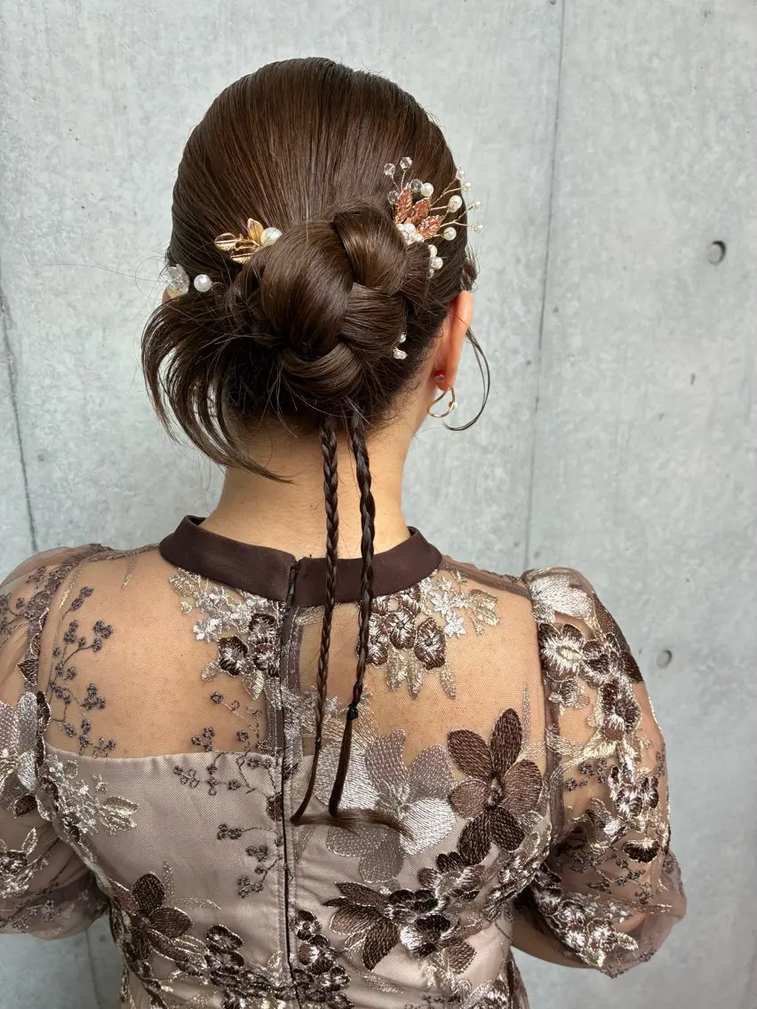 ロング ヘアアレンジ ヘアセット 勝野 麻美のヘアスタイル