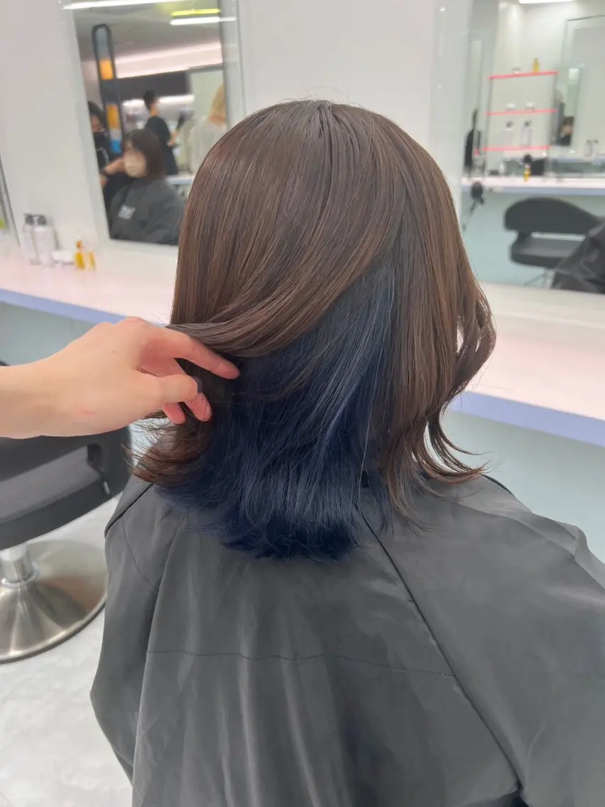 ミディアム カラー パーマ ヘアアレンジ メンズ 🤍透明感カラー🤍 似合わせ🤍AINEのヘアスタイル