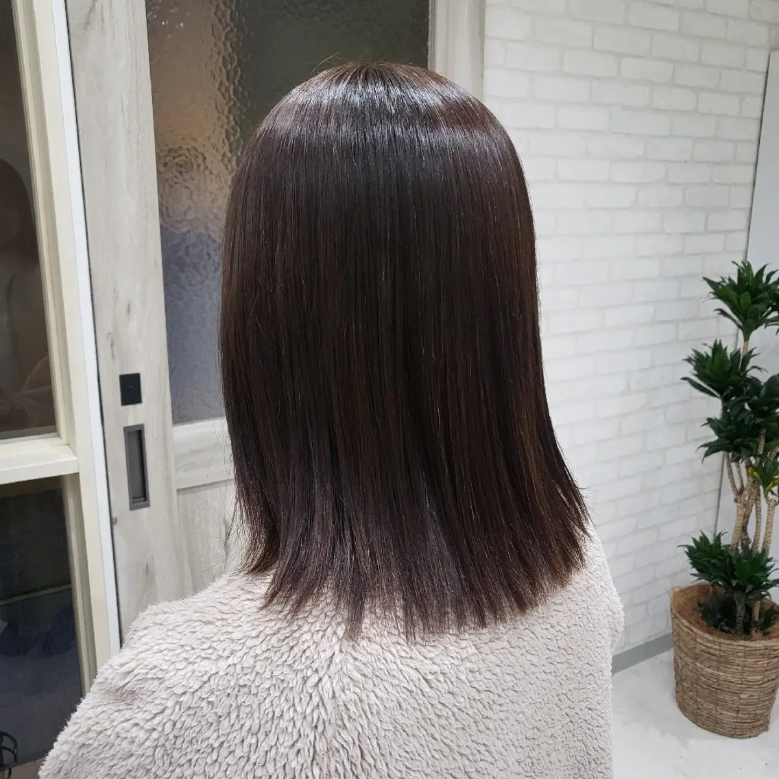ミディアム カット 縮毛矯正 トリートメント Sunny☀︎ A.FUJIMOTOのヘアスタイル