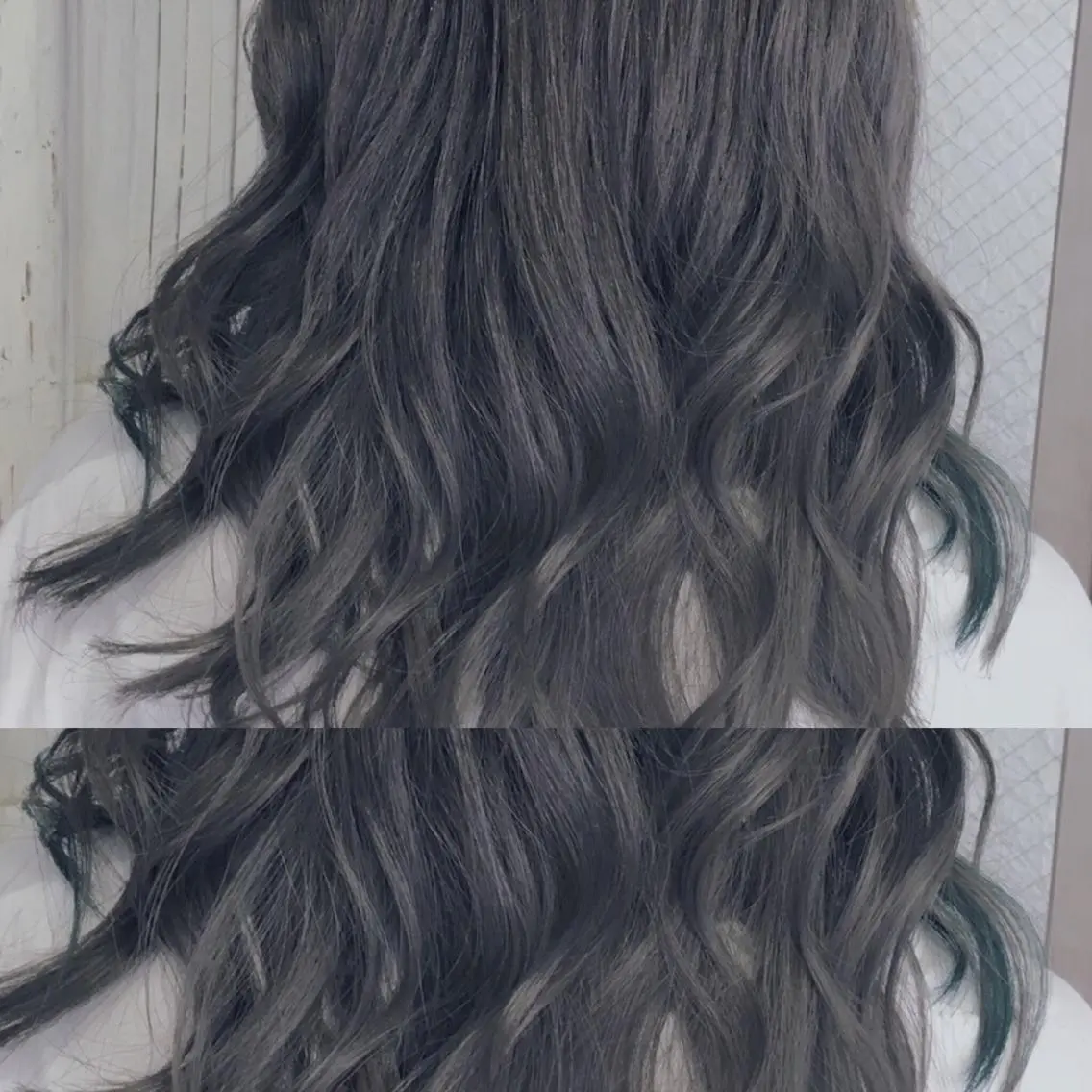 セミロング カラー パーマ ヘアアレンジ インナーカラー 推し活専用 【派手髪】飯野ゆかりのヘアスタイル