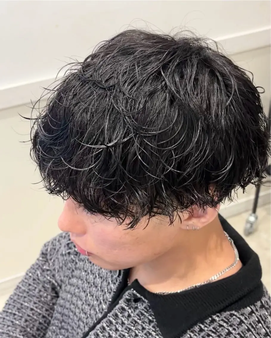 ショート パーマ メンズ クセを最大限に活かす メンズパーマ奈良大祐のヘアスタイル