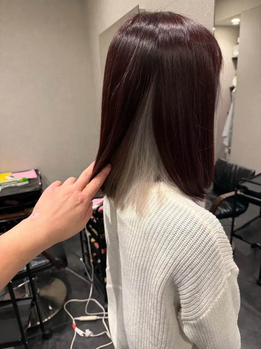 ミディアム 髪質改善⚡️カラー 🍀武久 誠🍀のヘアスタイル