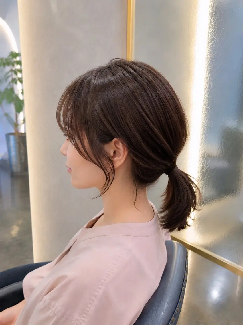ミディアム 髪質改善 カット ヘアカラー こにしめぐみ/蒲生 /美髪カラー/スパのヘアスタイル