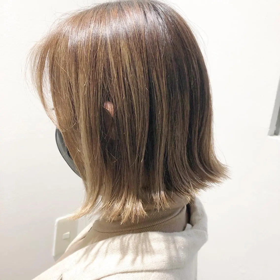 ミディアム カラー ヘアアレンジ 切りっぱなしボブ ボブ 学割有り/清楚/韓国 風/レイヤー/拓朗のヘアスタイル