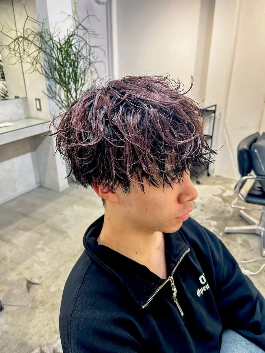 パーマ メンズ カット パーマ メンズ清潔感のプロ 💈メンズパーマ藤田のヘアスタイル
