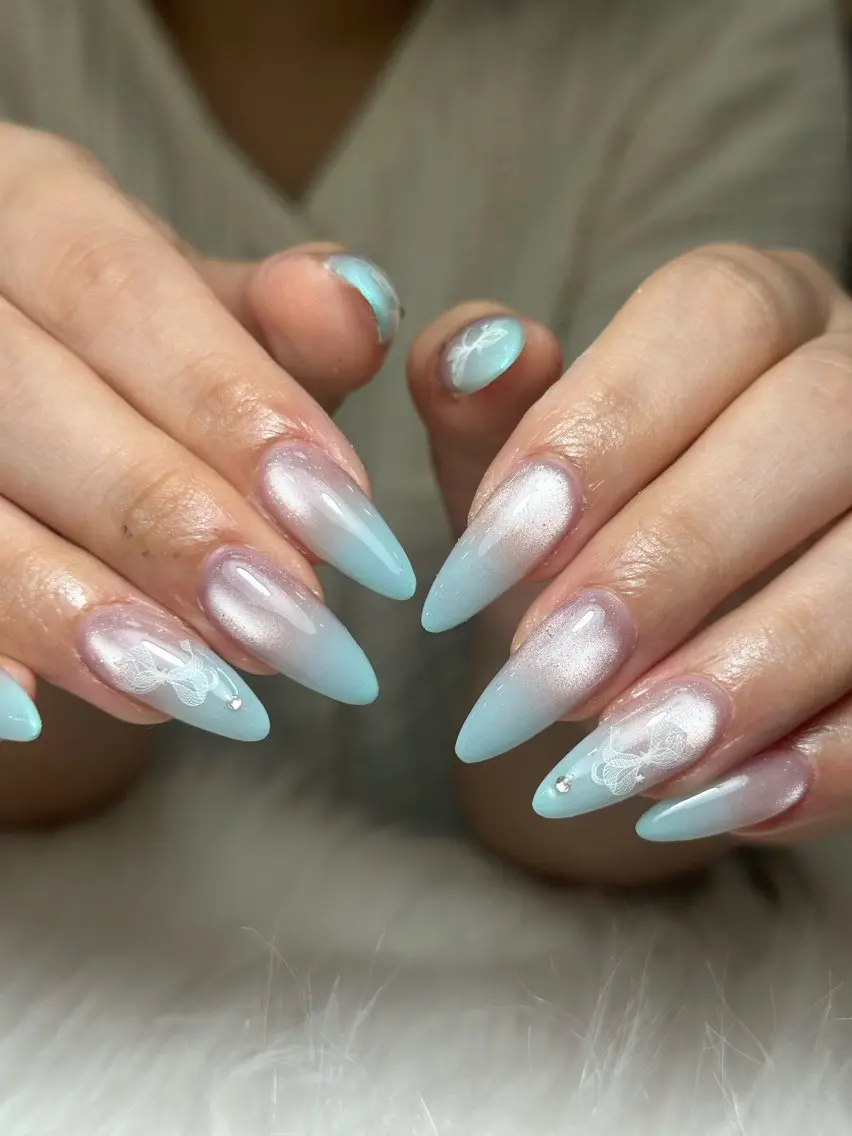 ネイル フレンチネイル グラデーション 韓国ネイル マグネットネイル シンプルネイル CoMo Nailのネイルデザイン