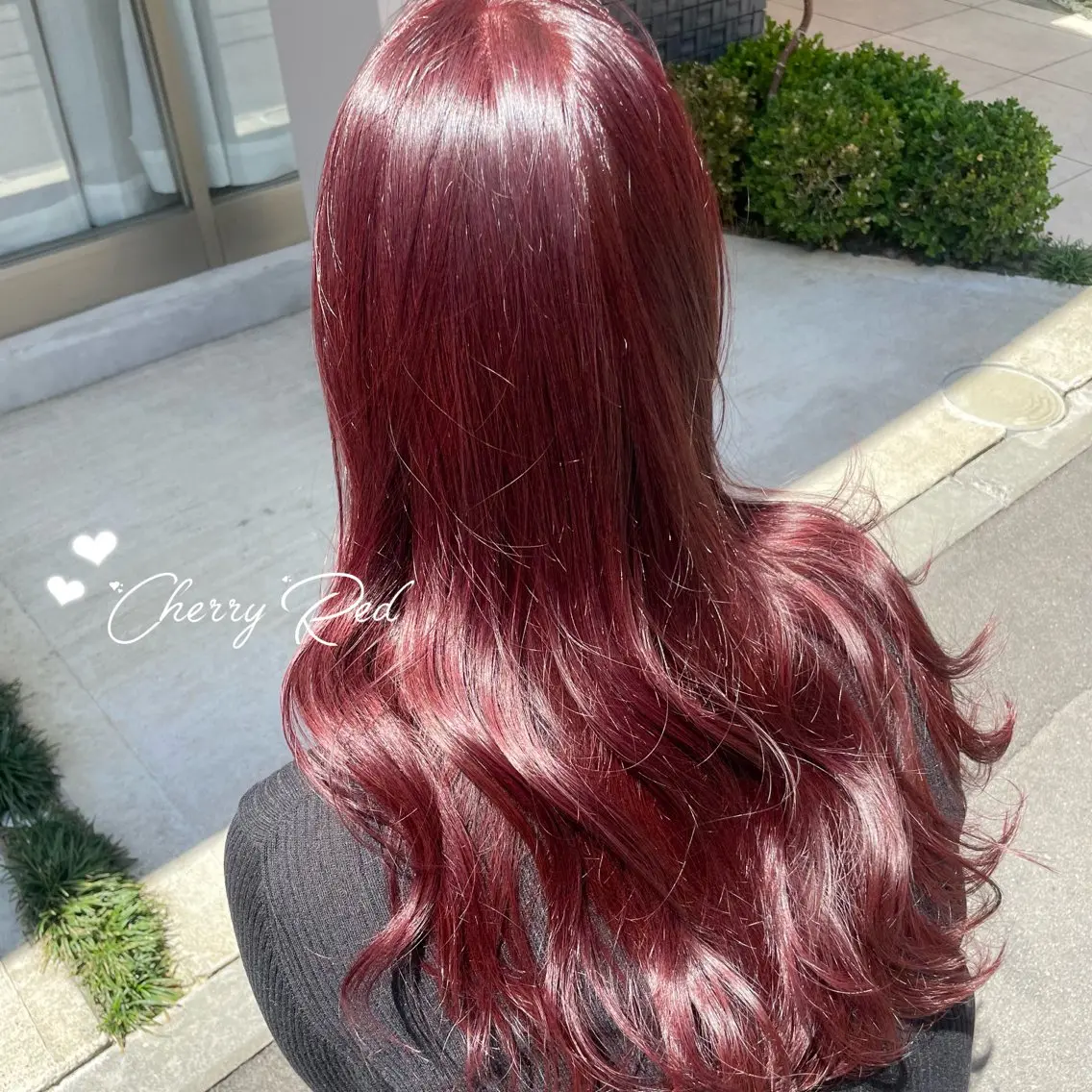 カラー ブリーチ ブリーチなしカラー レッドカラー ブリーチなしカラー kana🐱のヘアスタイル