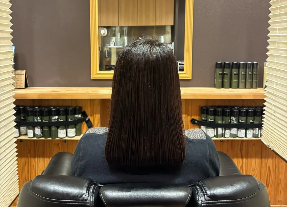 ロング 縮毛矯正 メンズ✂️レディス 岩井勇磨のヘアスタイル