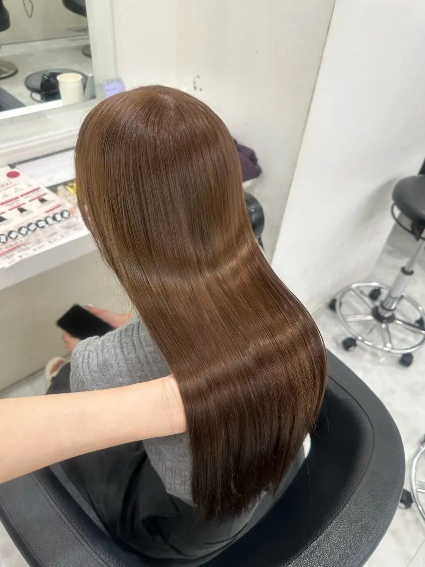 ロング ヘアカラー 韓国ガーリー🤍ハイ トーン🤍Ayanaのヘアスタイル
