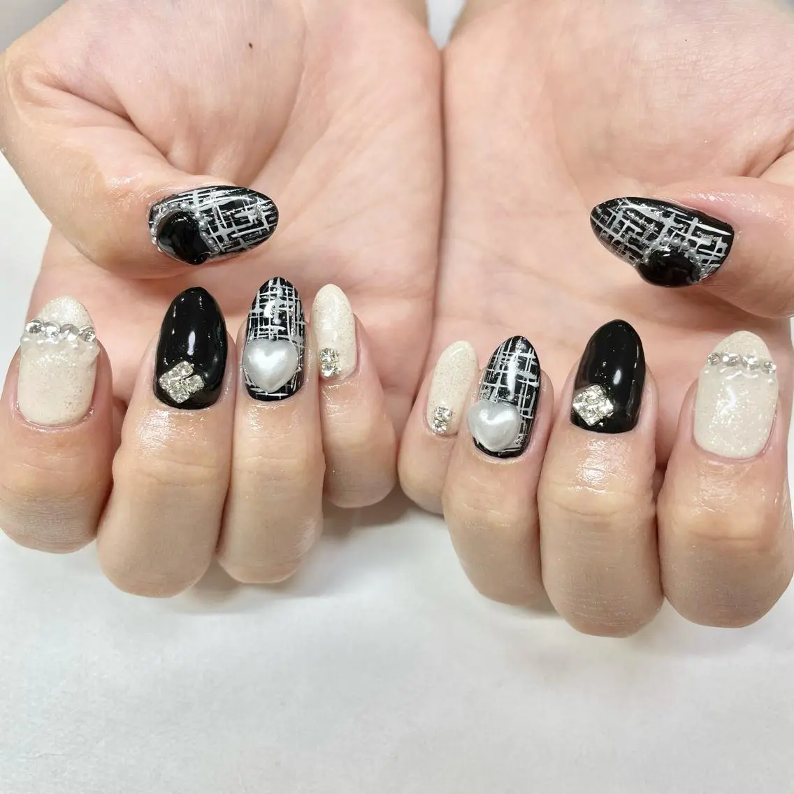ネイル ツイードネイル 🎀AYAKO 🎀中韓ネイルのネイルデザイン