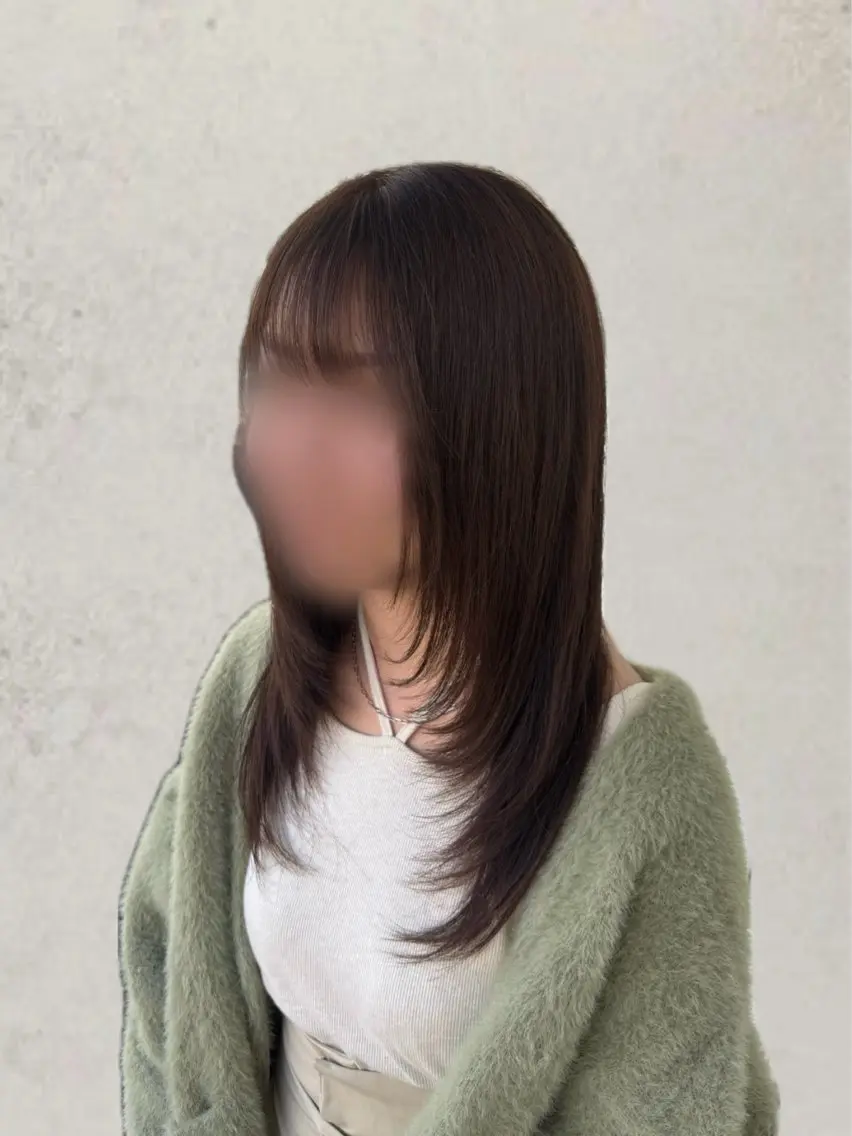 ロング 顔まわりレイヤー 顔周りカット レイヤーカット カット トリートメント 🎀南田 晴香🎀のヘアスタイル