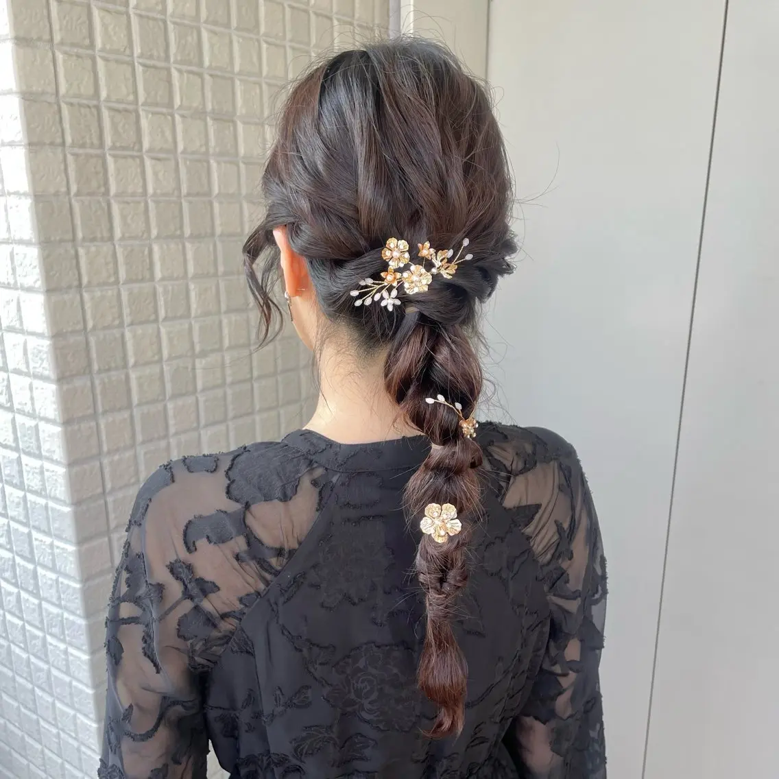 ヘアアレンジ ヘアセット 銀座：似合わせカラー オリーブ🫒アレンジのヘアスタイル