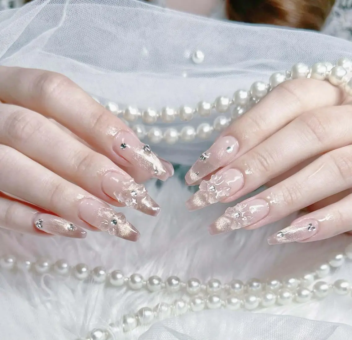 ネイル フレンチネイル ジェルネイル ハロウィン 韓国ネイル マグネットネイル ハンドネイル H.baby Nail Salonのネイルデザイン