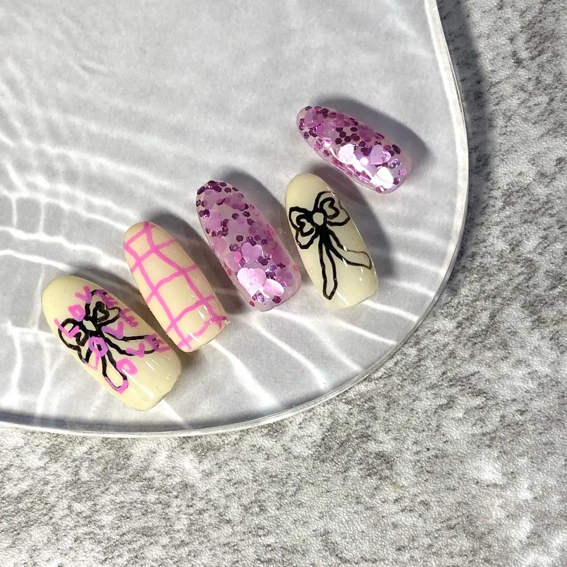 ネイル リボン ハンドネイル ★Rinail... .のネイルデザイン