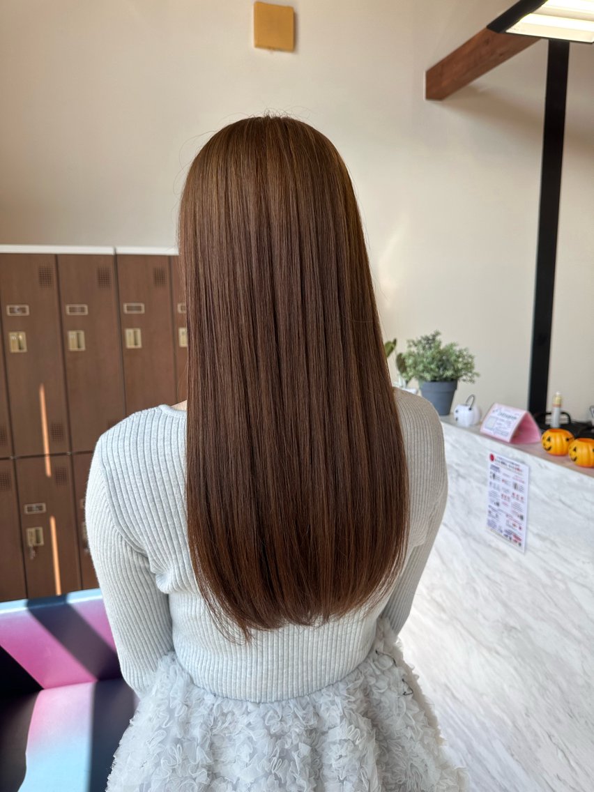 ロング カラー ヘアカラー トリートメント Lantana 前野心結のヘアスタイル