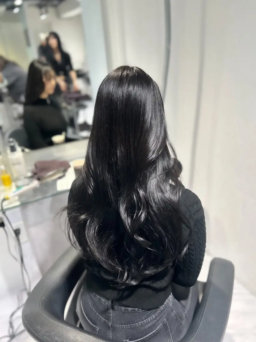 ロング カラー ヘアカラー トリートメント 表参道/透明感カラー /暗髪/ジュキヤのヘアスタイル