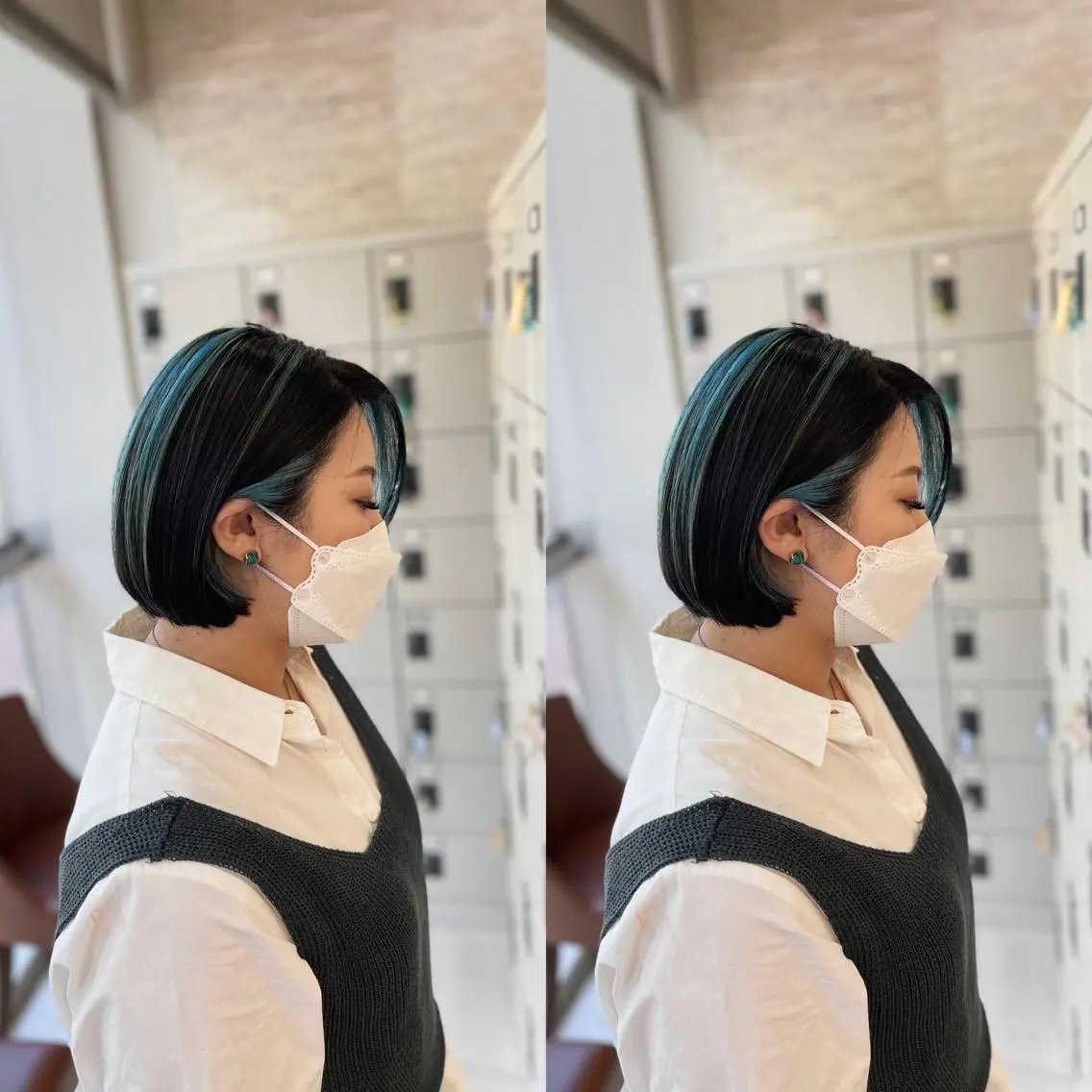 ショート ヘアカラー Y Uのヘアスタイル