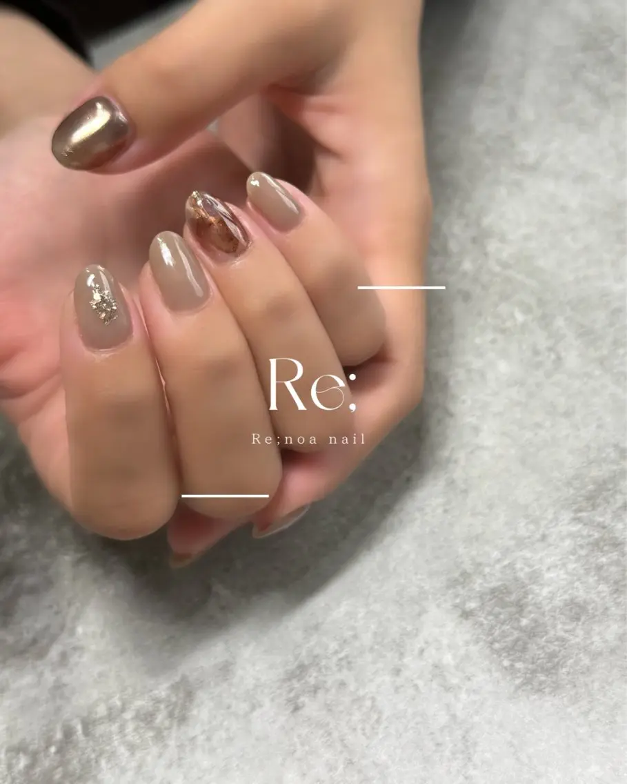 ネイル アートネイル ニュアンスネイル シンプルネイル ハンドネイル Re;noa nailのネイルデザイン