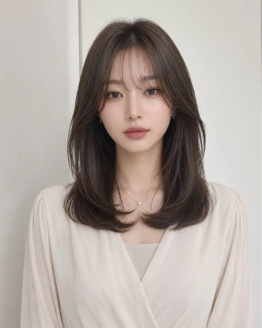 ミディアム カット ヘアカラー トリートメント モテ🤍トレンドヘア /新宿/ワカナのヘアスタイル