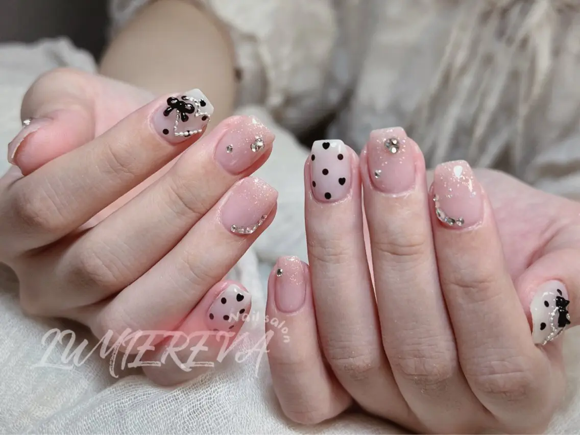 ネイル 韓国ネイル ワンホンネイル ハンドネイル Lumiereva @ネイルモデル募集中のネイルデザイン