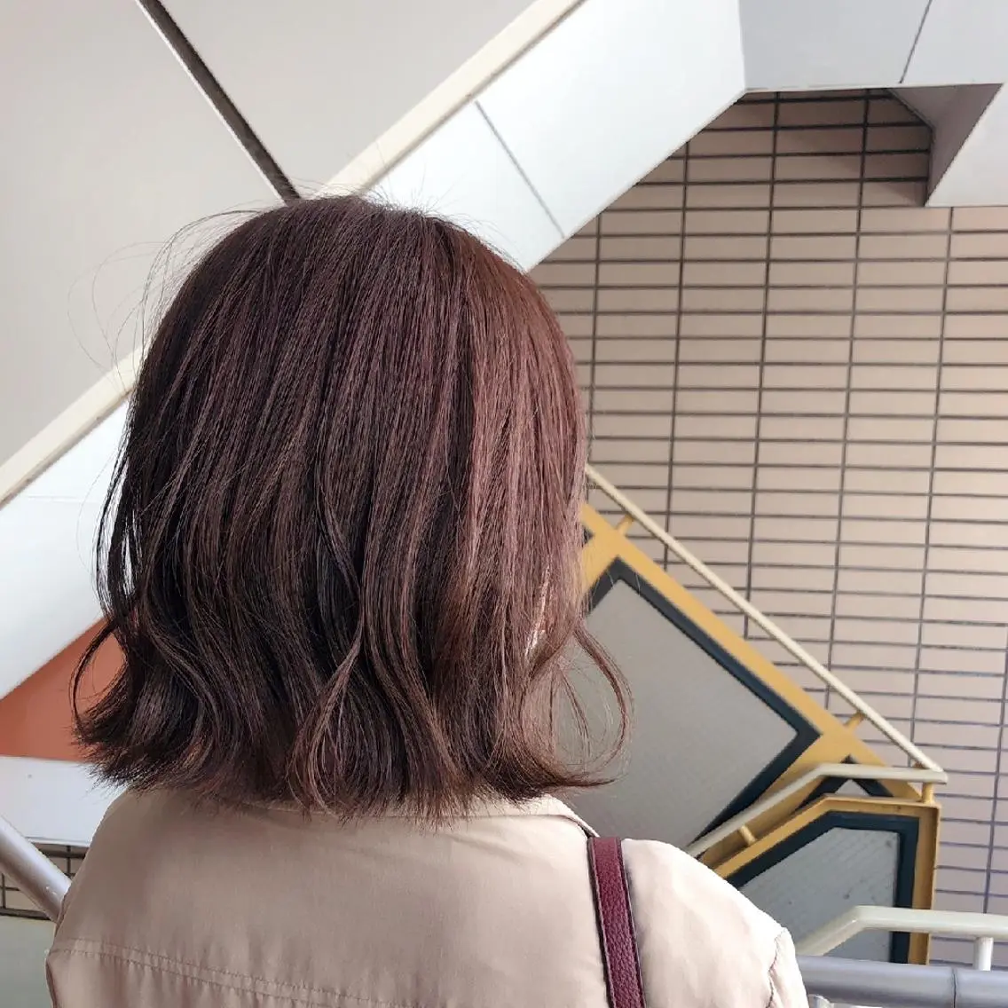ショート カラー ヘアアレンジ ブラウンカラー ピンクカラー ピンクブラウン 外ハネヘア トリートメント カット ヘアカラー トリートメント Joshua /パーソナル髪質改善のヘアスタイル