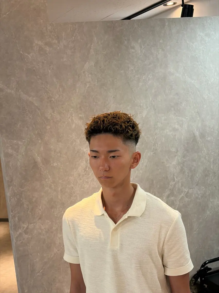 ショート カラー パーマ メンズ 高橋 怜玖/仙台/長町のヘアスタイル