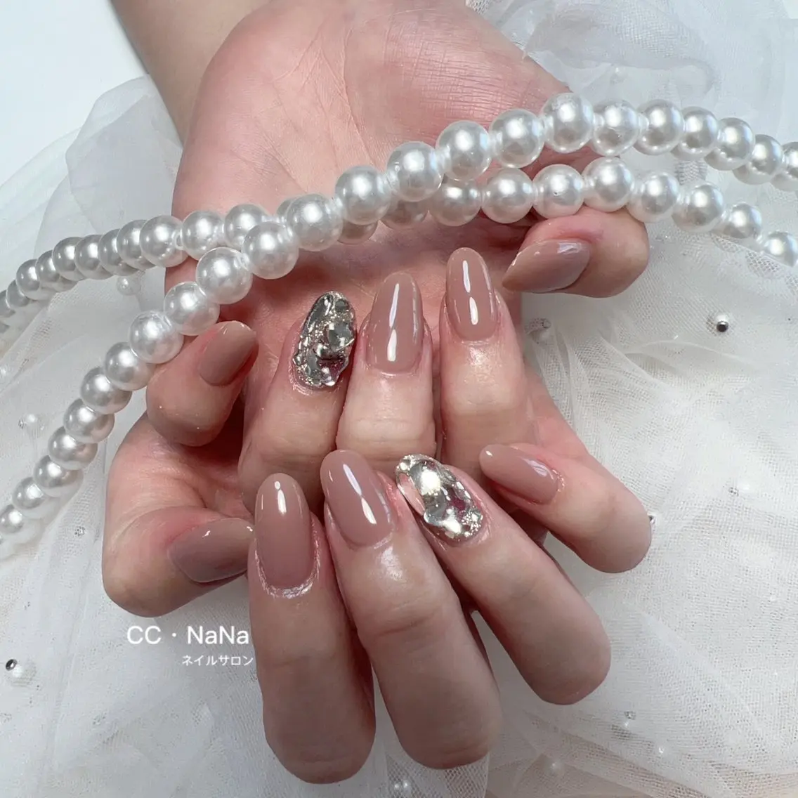 ネイル ハンドネイル 💎CC・NaNa 韓国風ネイル🌙Cのネイルデザイン