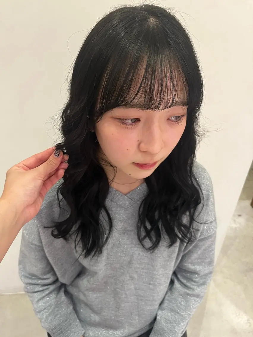 ロング カラー ramphy 柴原 夢奈のヘアスタイル