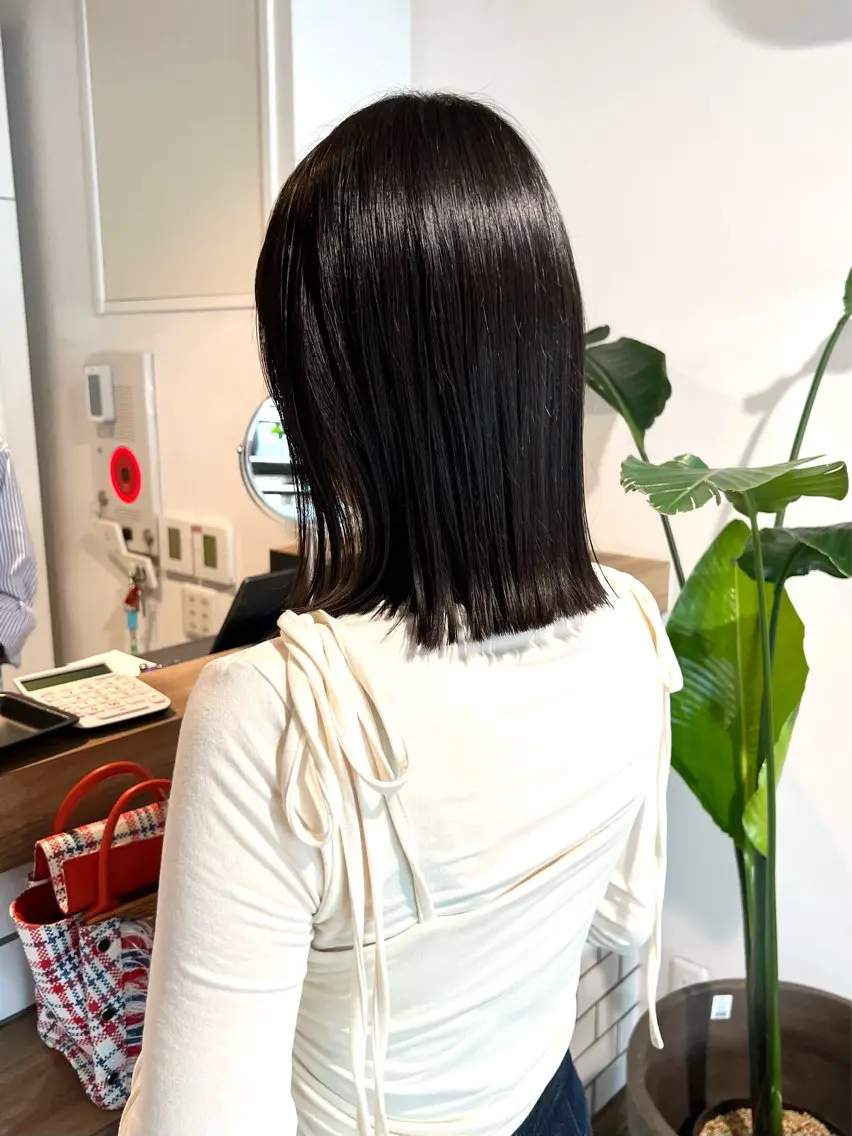 ミディアム カラー カット ヘアカラー 透明感カラー💎前髪 顔まわり/小由葵のヘアスタイル