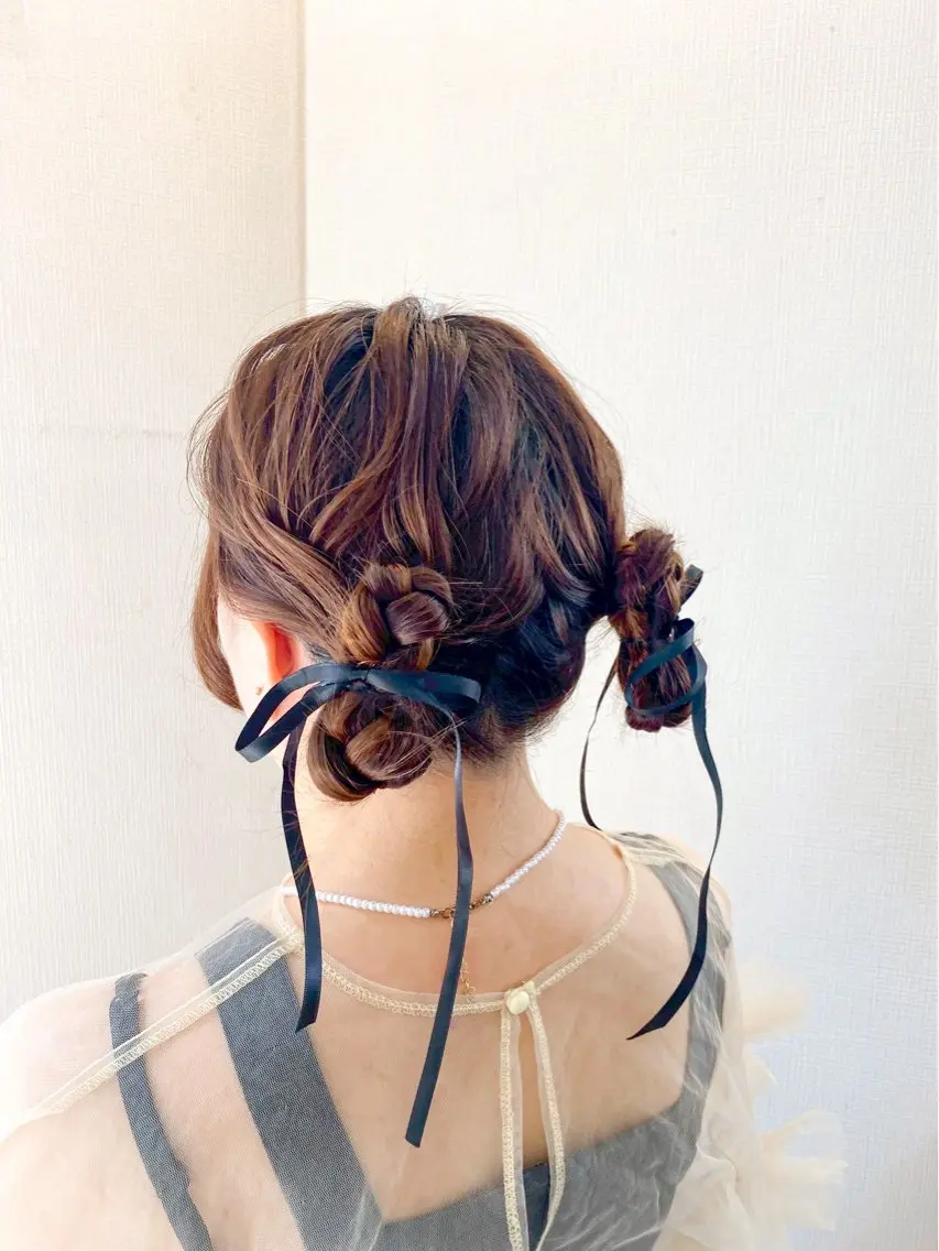 ヘアアレンジ ヘアセット hair make もりした ゆうのヘアスタイル