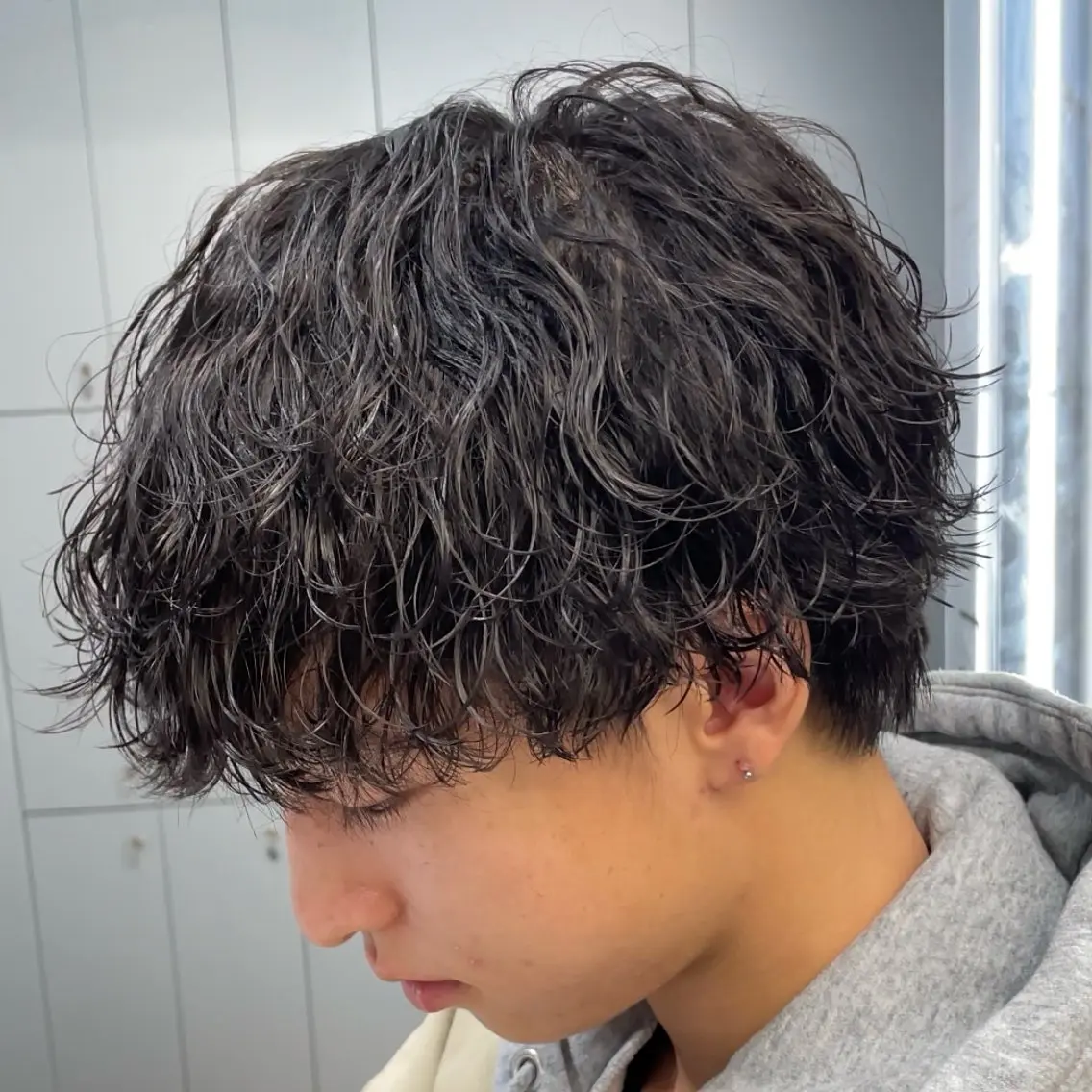 ミディアム パーマ ヘアアレンジ メンズ fifth 石川 凪のヘアスタイル
