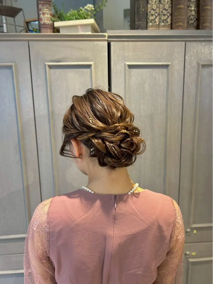ヘアアレンジ 結婚式・ブライダル 🎀ゆづき🫧 透明感/アレンジ💝のヘアスタイル
