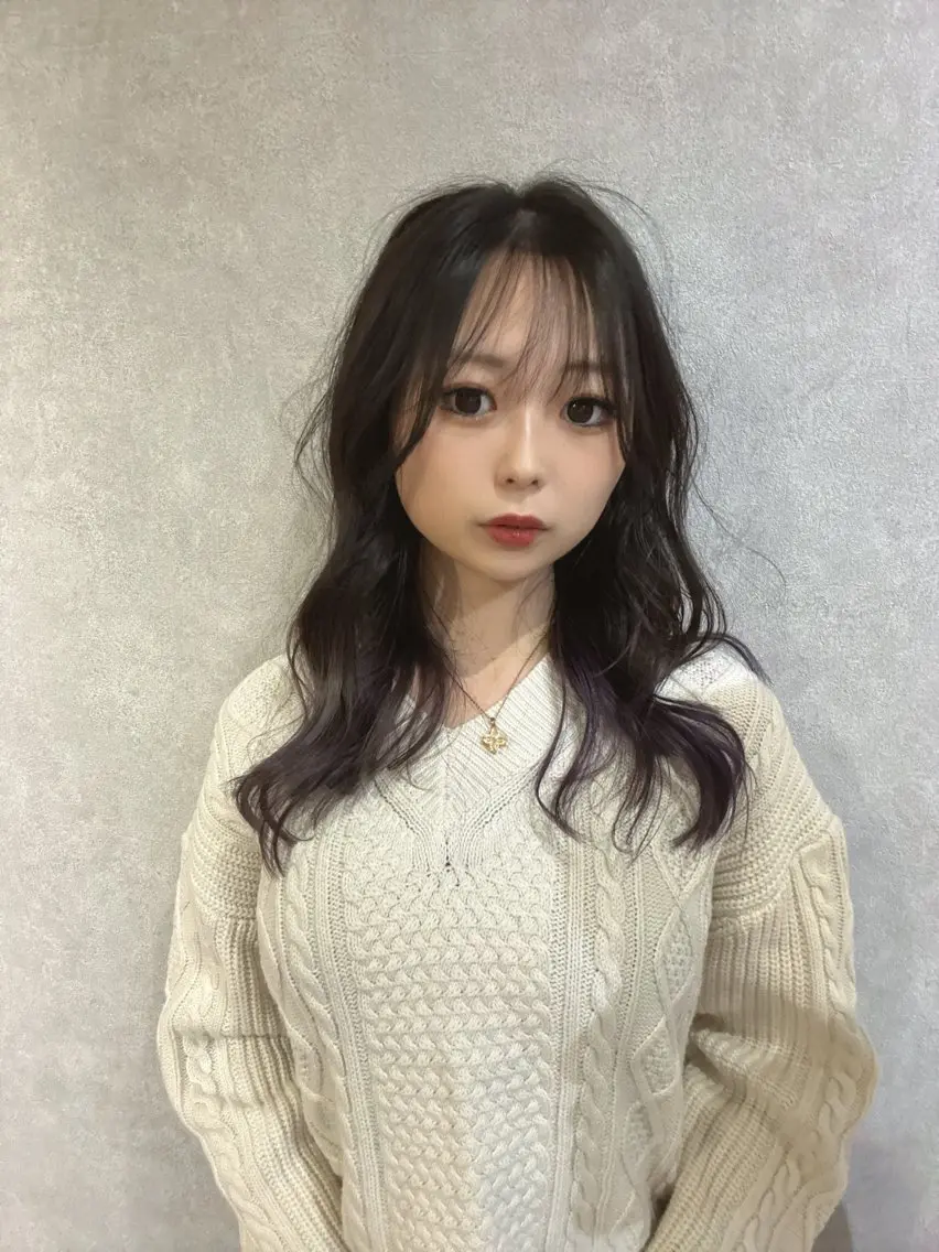 セミロング カット ヘアカラー Bish Yanaのヘアスタイル