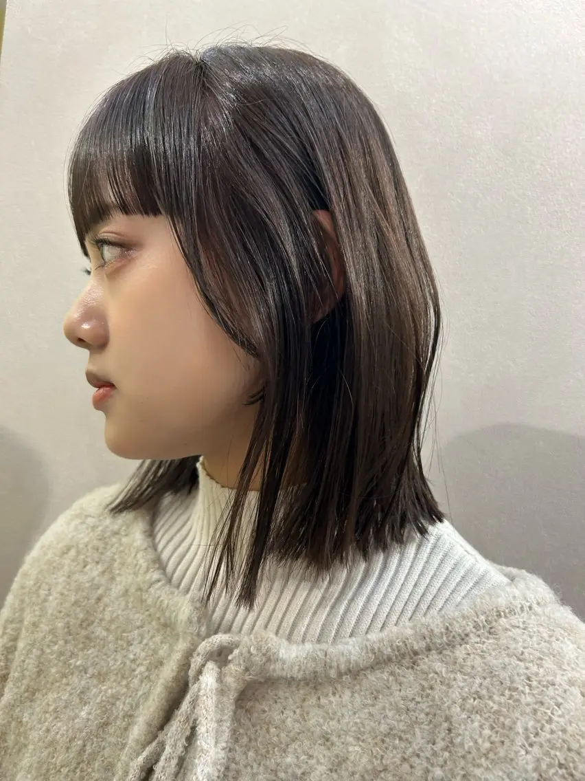 ミディアム カラー アッシュ ラベンダーカラー ラベンダーアッシュ hubhair レイヤー/透明感のヘアスタイル