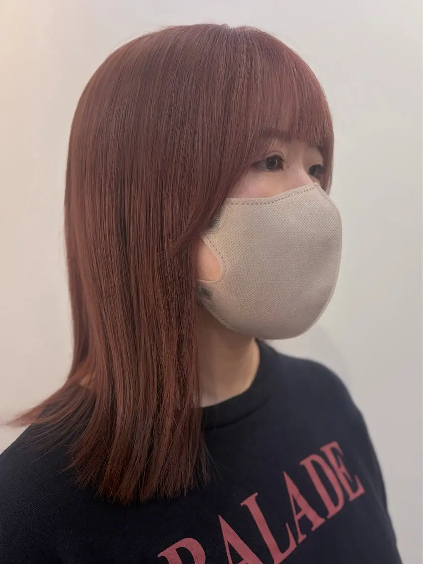 セミロング カラー ベージュカラー ブリーチ 透明感カラー デザインカラー ダブルカラー カット ヘアカラー cana 札幌レイヤースタイルのヘアスタイル