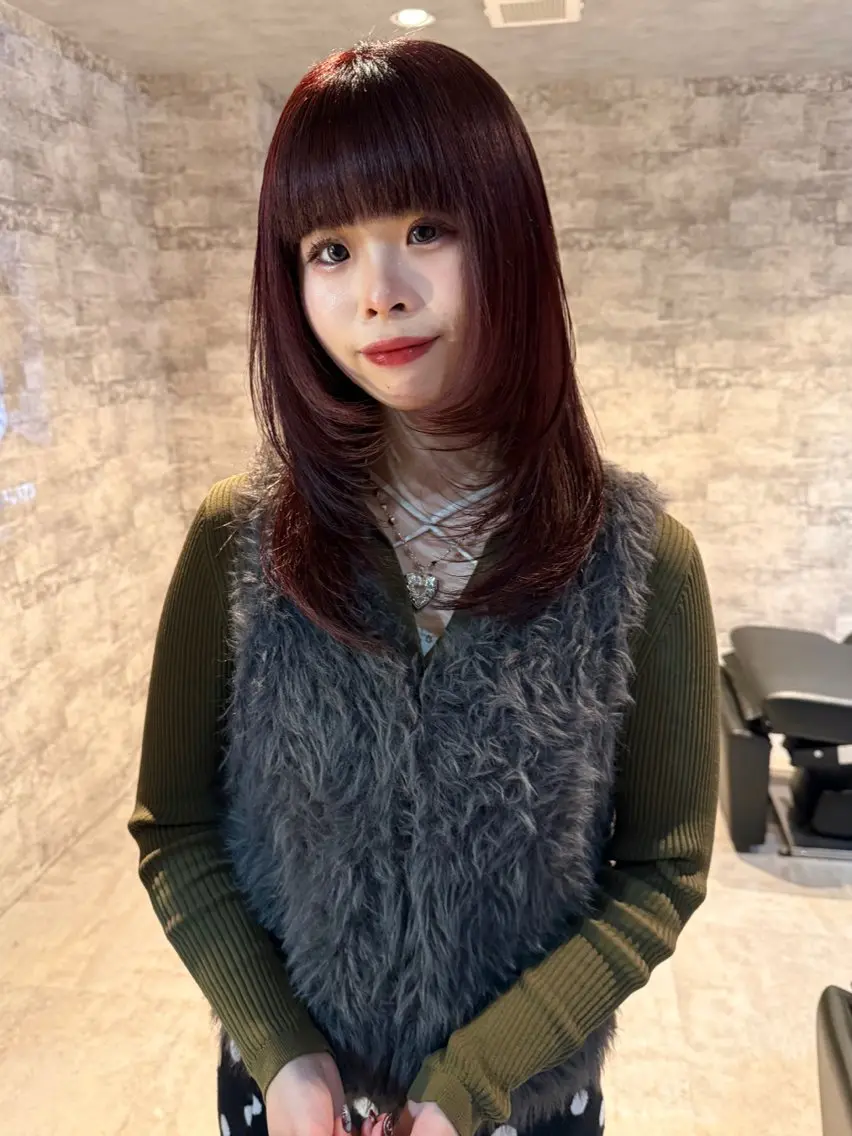 セミロング カラー カット ヘアカラー トリートメント mai / linoah˚✧のヘアスタイル