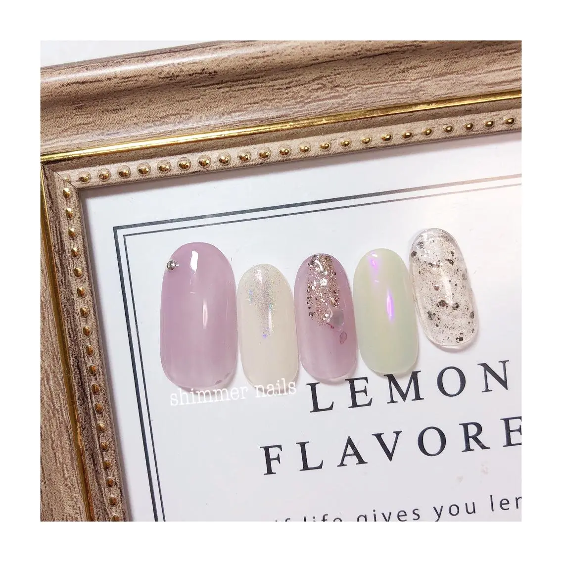 ネイル オーロラネイル フットネイル shimmer nailsのネイルデザイン
