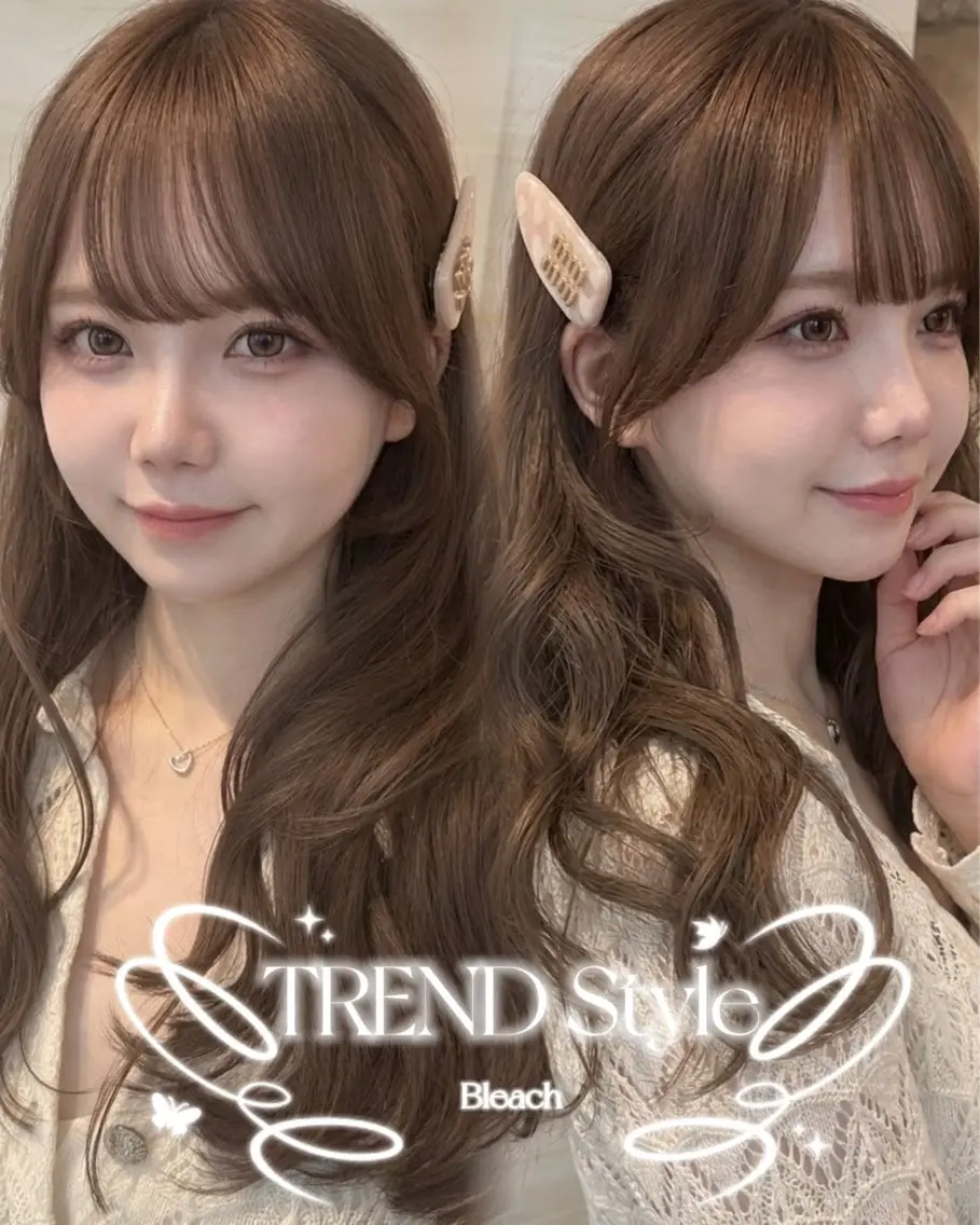 ロング カラー ベージュカラー ミルクティーベージュ ヘアカラー トリートメント 🍑ももか🍑透明感 カラー/赤羽🦋のヘアスタイル