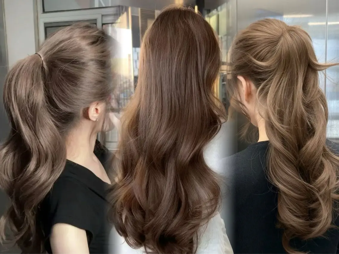 カラー ヘアカラー トリートメント ❤️縮毛矯正❤️ 髪質改善❤️平野実花のヘアスタイル