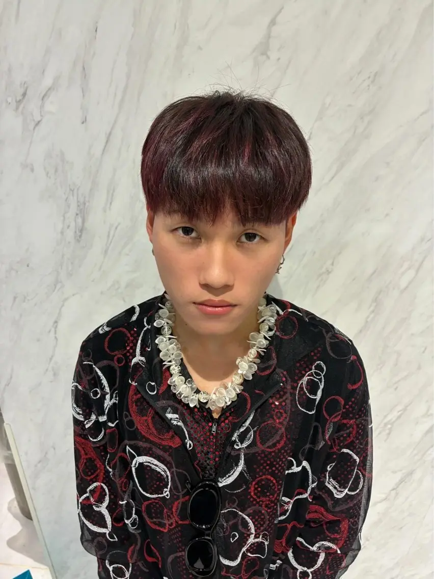 カラー メンズ メンズブリーチ ブリーチ 渕口 頼のヘアスタイル