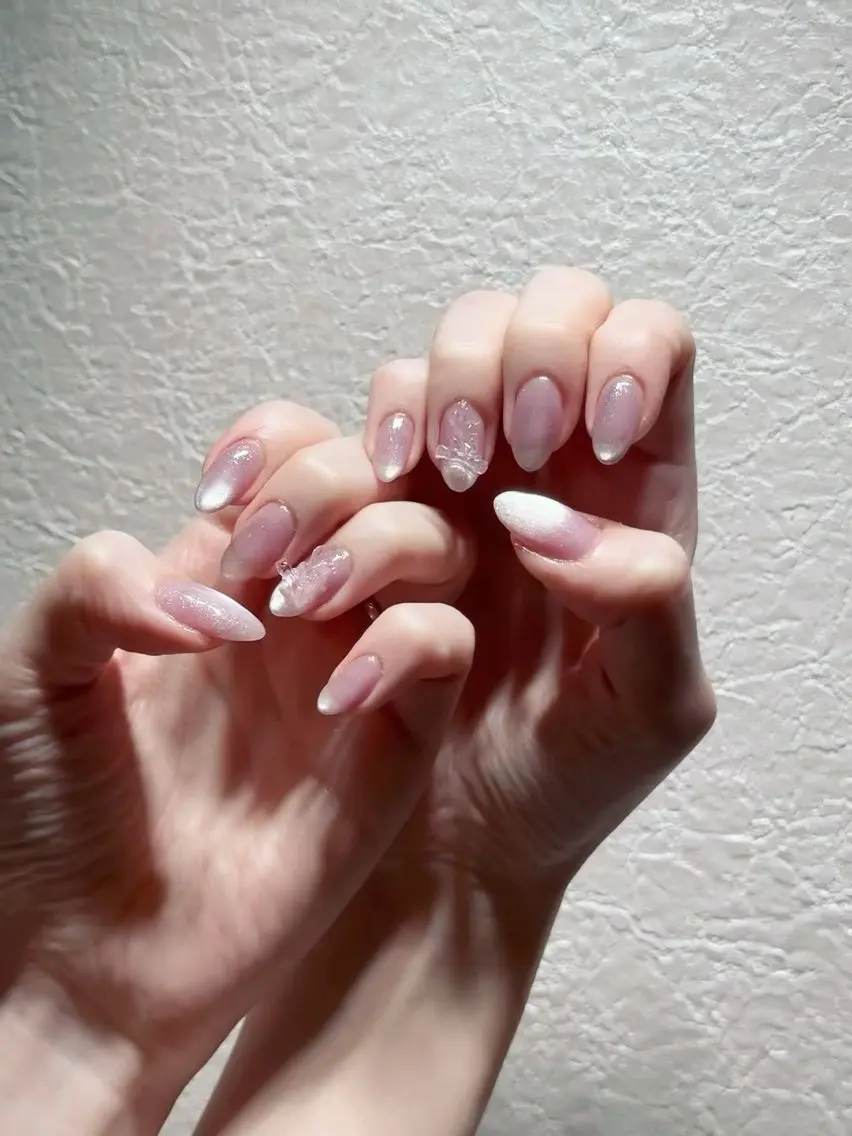 ネイル アートネイル フットネイル ジェルネイル ハート マグネットネイル Babarla Nailのネイルデザイン