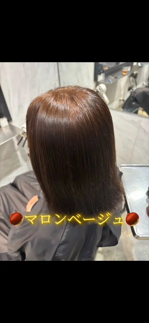 セミロング ヘアカラー 艶髪縮毛矯正/ 大岡健太郎💥のヘアスタイル