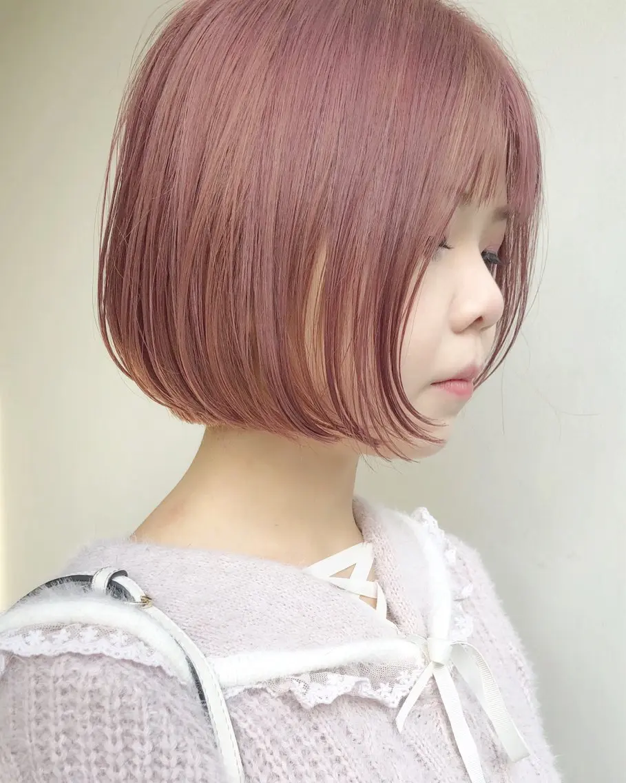 ショート カラー ハイトーンカラー ラベンダーカラー ラベンダーピンク ピンクカラー ボブ カット ヘアカラー トリートメント “ミニモ最高評価獲得 “代表"Kohei"のヘアスタイル