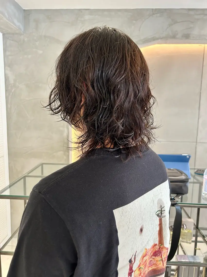 セミロング パーマ カット パーマ 🎀ヘアセット透明感 /REINA🎀のヘアスタイル