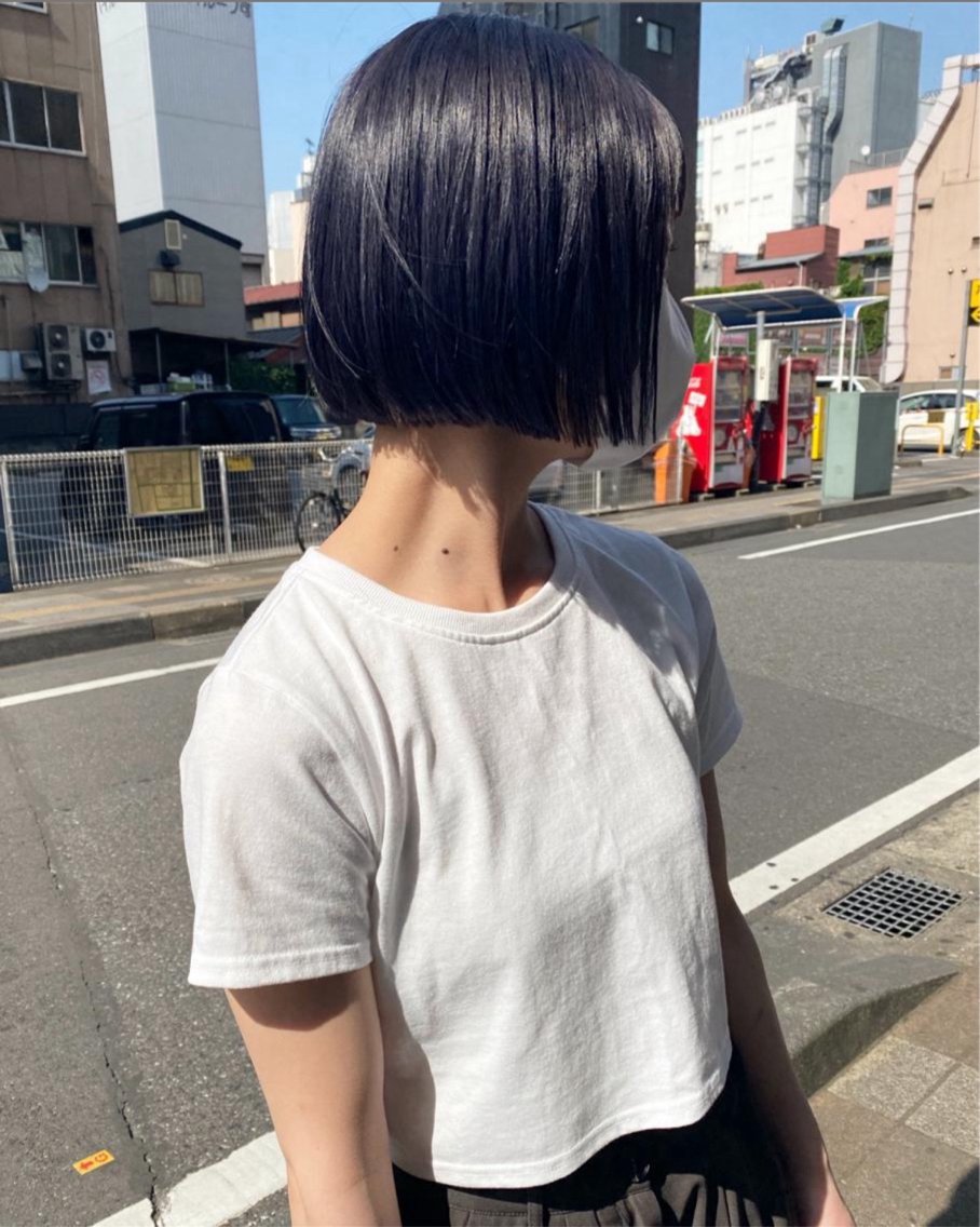 赤荻 まりものヘアスタイル